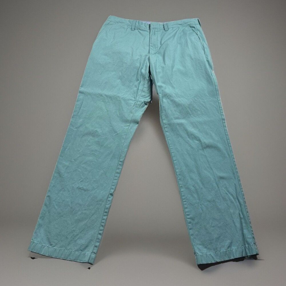 J Crew Classic Chino Pants Men’s 33x32 Mint Green Preppy Weekend Casual VGC